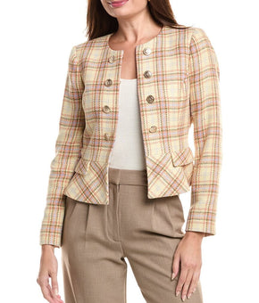 Tahari ASL womens Jacket, Size 12, Yellow MSRP $169