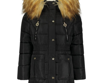 DKNY Big Girls Puffer Jacket Black Size 16 MSRP $130