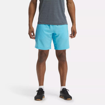 Reebok Mens Regular fit Drawstring Shorts Small 9 Inseam Blue Moisture Wicking