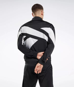 Reebok Mens Regular fit Track Jacket Coat Size M Black Solid MSRP $50 Black