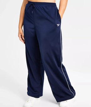 Reebok Women's Pull-On Drawstring Tricot Pants Navy Blue Size XL MSRP $45