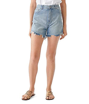 DL1961 Womens Hepburn Denim Distressed Cutoff Shorts Blue Size 25