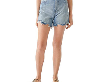 DL1961 Womens Hepburn Denim Distressed Cutoff Shorts Blue Size 25