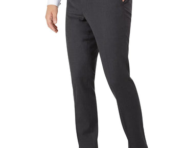 CALVIN KLEIN Men Slim-Fit Wool Suit Separates Pants Black Brown Size 36x30 $190