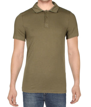 And Now This Mens Slub Collared Polo Brown Size L