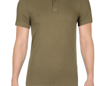 And Now This Mens Slub Collared Polo Brown Size L