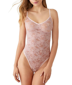 b.tempt'd by Wacoal Women's Shadow Scene Lace Bodysuit 936268 Pink Size S