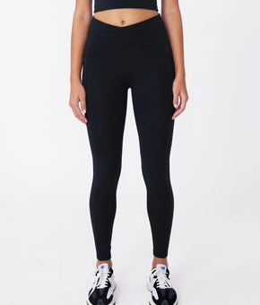 Cotton On Leggings Womens Size XS Black Ultra Soft Cross Over Tight Full Length