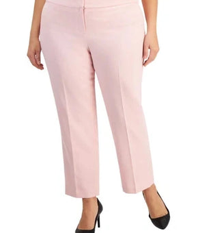 Kasper Plus Size 16W Pink Straight-Leg Dress Pants MSRP $89