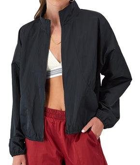 Champion Womens Workout Training Zip-Up Jacket Size L Black