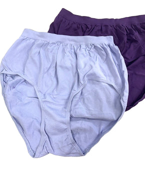 Bali Women's Comfort Revolution Brief Panties 2-PK Light Blue Purple Size 8/9