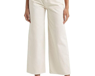 LAUREN Ralph Lauren High-Rise Wide-Leg Jean (Cream Wash) Size 6 MSRP $125