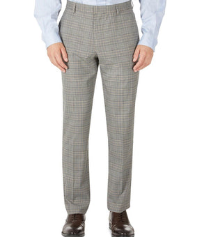 Tommy Hilfiger Mens Modern Fit Stretch Check Pants Brown Size 46 X 32 SALE $95