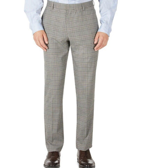 Tommy Hilfiger Mens Modern Fit Stretch Check Pants Brown Size 30 X 32 MSRP $95