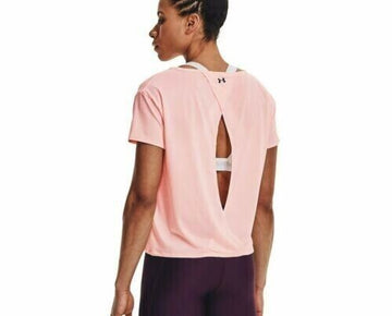 Under Armour Women's UA Tech Open-Back Top pink Size S MSRP $30