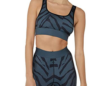 cor designed by Ultracor Wild Zebra Scoop Neck Bra Smoke Black Size XL