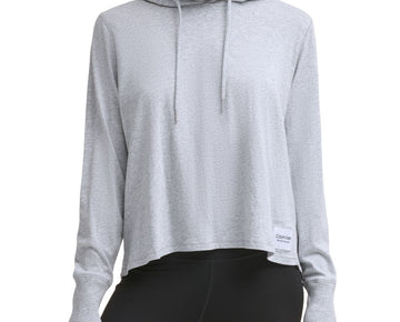 Calvin Klein Performance Women's Face-Cover Hoodie Gray Size XL MSRP $50