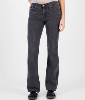 7 For All Mankind Women Dojo Tailorless Mid-Rise Jeans Gray Size 30 $168 Bootcut