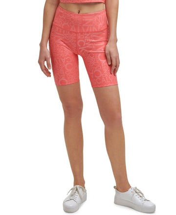 Calvin Klein Womens Performance printed Bike Shorts Pink Size XS MSRP $40