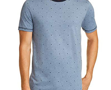 Jack & Jones Mens Hex Dotted Print Slim Tee T-Shirt XX-Large China Blue 2XL