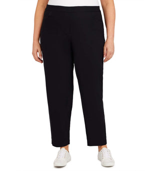 Alfred Dunner Women's Plus Size Slimming Allure Stretch Pants Size 16W Black