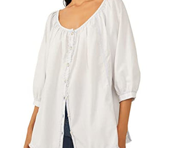 Free People Oxford Swing Tunic Light Blue Combo Size S (Women's 4-6)