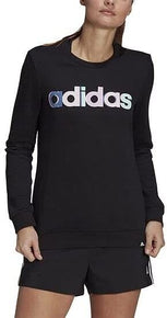 ADIDAS Women's Multi-Color Logo Long Sleeve Top Black Size XS