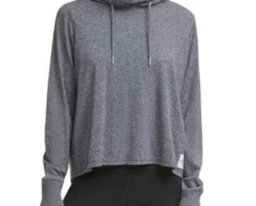 Calvin Klein Womens Performance face-Cover Hoodie gray Size XL MSRP $50