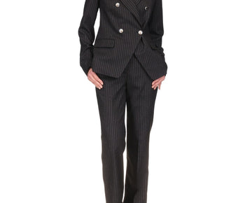 Michael Kors Women's Metallic Pinstripe Cutaway Blazer Black Size 12 MSRP $250