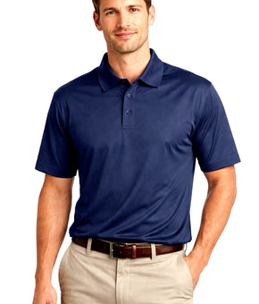 Syntrel Mens Performance Mesh Polo Top Shirt Dark Blue Navy Size 5X