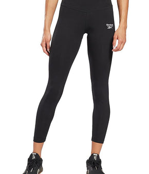 Reebok Womens Knit Stretch Athletic Leggings Black Size S