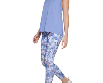 CALVIN KLEIN PERFORMANCE Women's Dropped-Armhole Tank Top Blue Size M MSRP $45