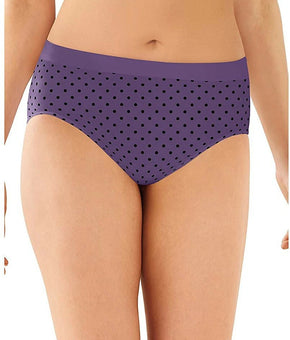 Bali Womens 2-Pack U Hi-Cut Brief Size XL/8 Purple Underwear Trusted Bali Fit