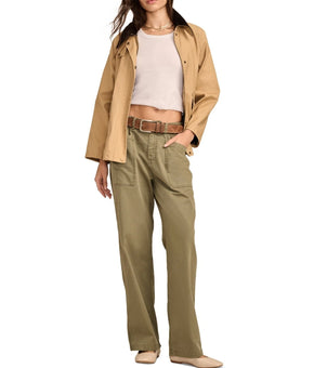 Lucky Brand Women's Utility Wide-Leg Pants Green Size 28 MSRP $90