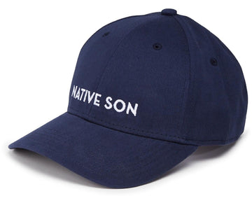 Gents Mens Native Son Embroidered Adjustable Ball Cap Navy Blue