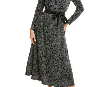 Anne Klein womens Mock Neck Midi Dress, Size XL, Grey MSRP $139