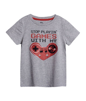 Epic Threads Toddler Boys Short Sleeves Gray Light Heather Gray Size 3T