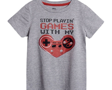 Epic Threads Toddler Boys Short Sleeves Gray Light Heather Gray Size 3T