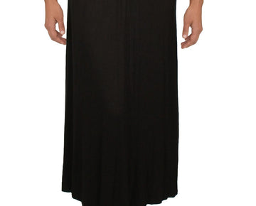 Coin 1804 Womens Plus Knit Pull On Maxi Skirt Black Size 1X Black