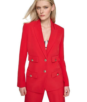KARL LAGERFELD PARIS Two-Button Notched-Collar Blazer ONLY Size 0 Red $189