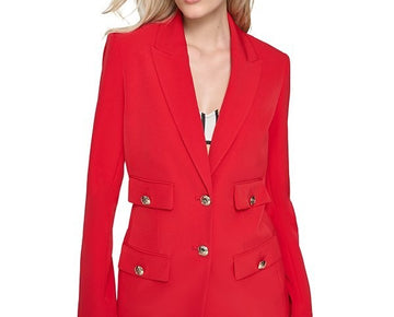 KARL LAGERFELD PARIS Two-Button Notched-Collar Blazer ONLY Size 0 Red $189