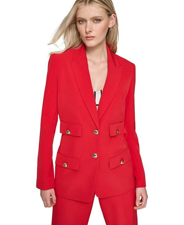 KARL LAGERFELD PARIS Two-Button Notched-Collar Blazer ONLY Size 0 Red $189