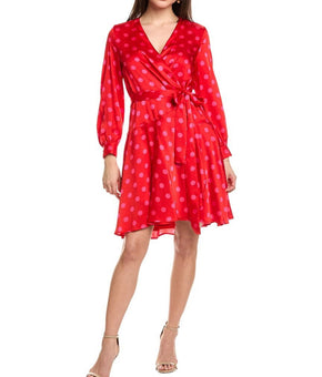 Anne Klein womens A-Line Wrap Dress, Size 2, Pink MSRP $139