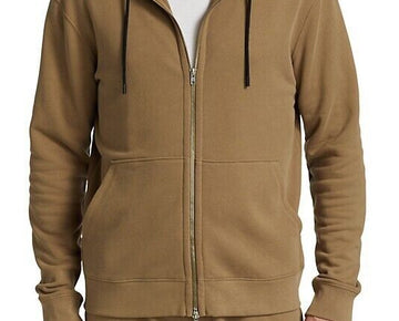 ATM Anthony Thomas Mens Melillo French Terry Zip Hoodie brown Size XL MSRP $265