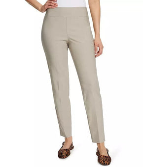 Gloria Vanderbilt Slimming Pull-On Trousers Gray Harvest Petite Size 14P Short