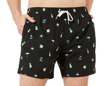 Chubbies Men's The Essentials Quick-Dry 5-1/2" Swim Trunks Black Size M MSRP $70