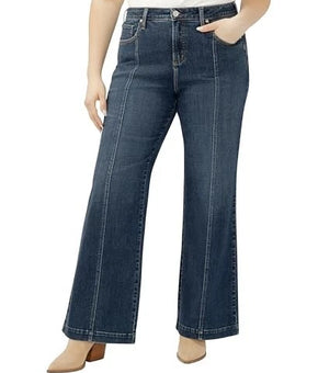 Silver Jeans Co. Plus Size 22W x 33L High Rise Trouser Leg Jeans Blue MSRP $98