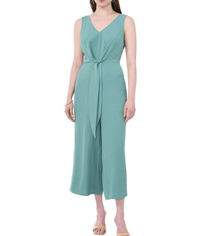 Vince Camuto womens Tie Front Jumpsuit, Size M Blue