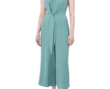 Vince Camuto womens Tie Front Jumpsuit, Size M Blue