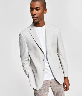 TOMMY HILFIGER Men's Slim-Fit Solid Weave Blazer Conrad Gray Size 42L MSRP $295